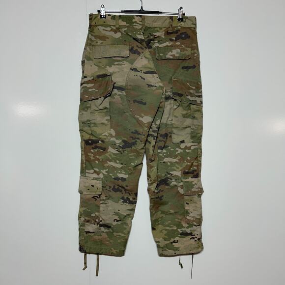 Army Cargo Pants Medium Short Woodland Camo Ripstop Combat Insect Repellant - Picture 3 of 13